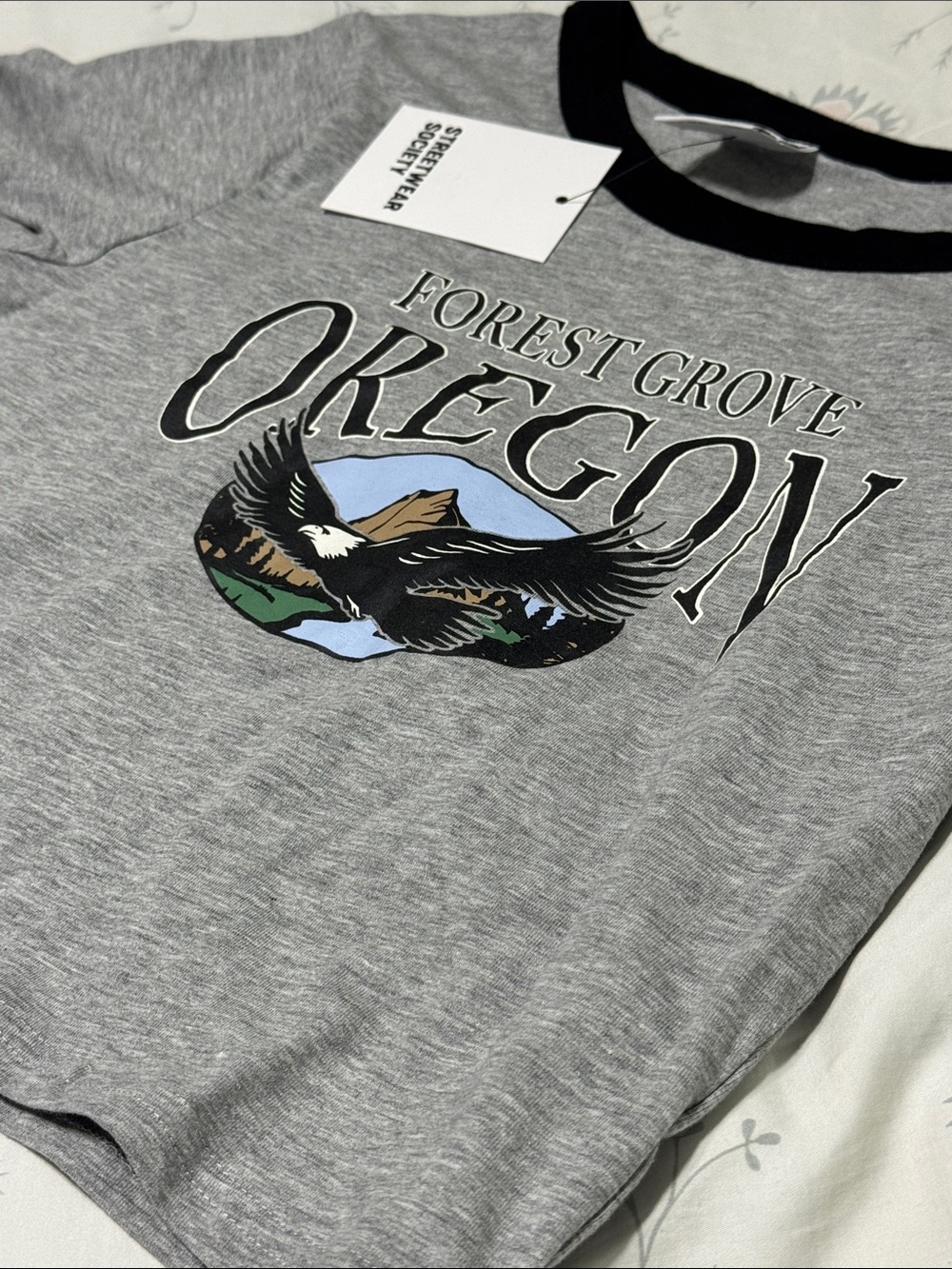 NWT Grey Crop Top